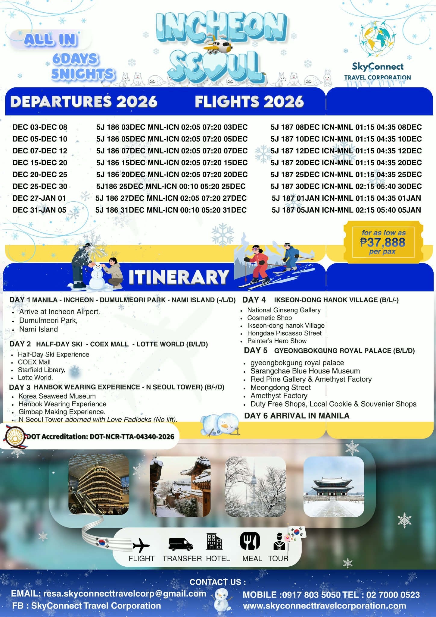 2026 All-in South Korea Package (Winter)