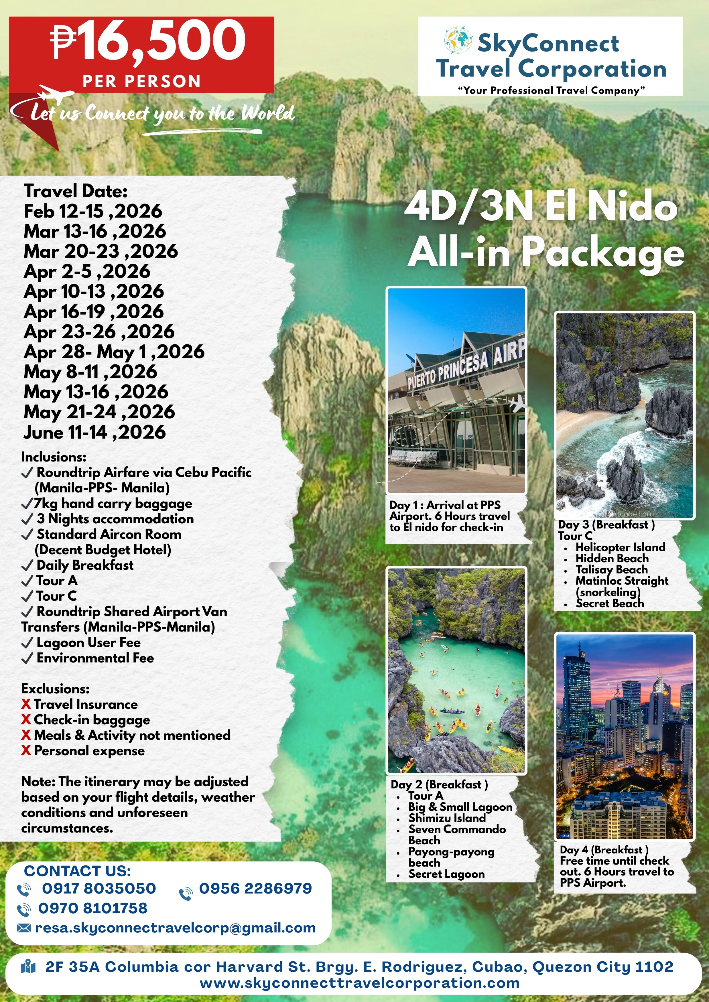 2026 All-in El Nido Palawan Package