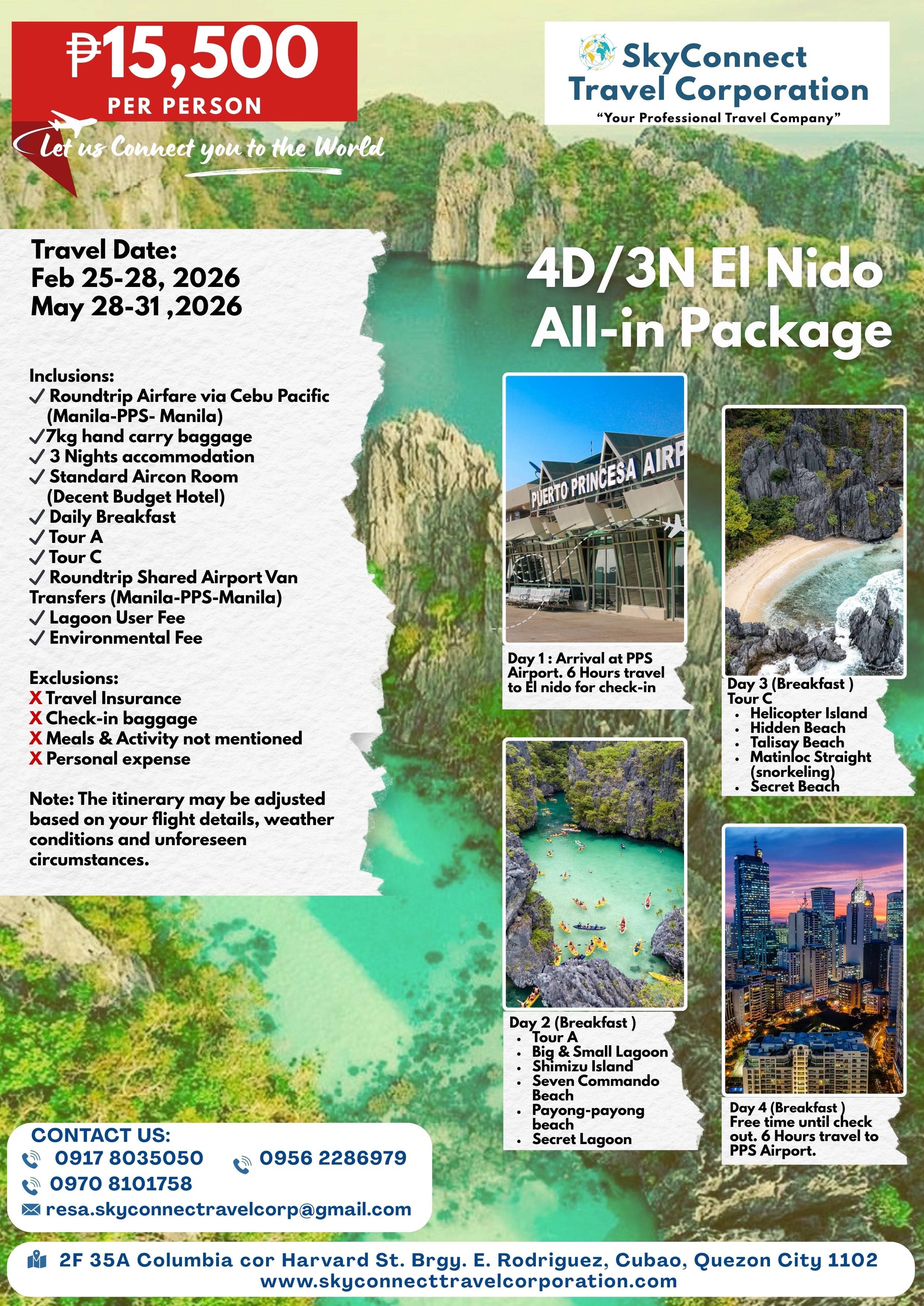2026 All-in El Nido Palawan Package