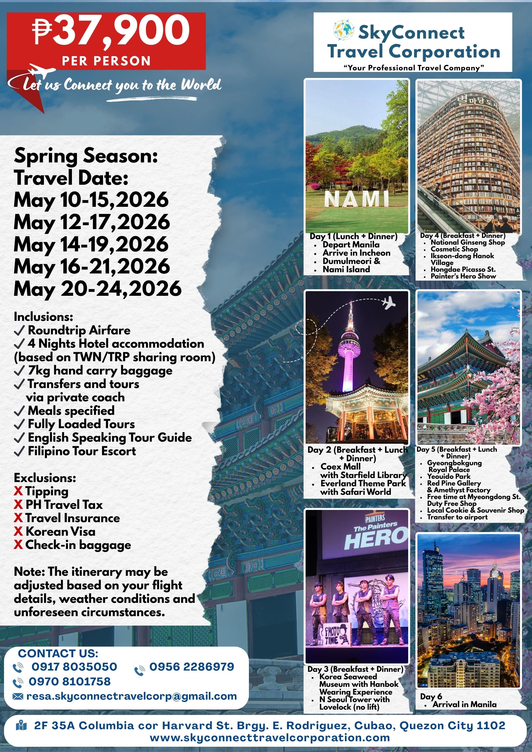 2026 All-in South Korea Spring Season Package